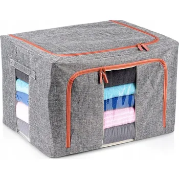 Úložný box Taška ORGANIZÉR s rámem, obal na povlečení, oblečení, deky, 66 l