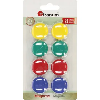 Kancelářský nábytek Magnety na tabule 27 mm 8 ks, Titanum