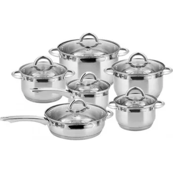 Sada nádobí 12-dílná sada hrnců z nerezové oceli EH-9013