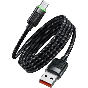 Náhradní díl pro mobilní telefon Mcdodo - datový kabel řady Self-Winding (CA-5650) - USB-A na USB-C, 6A, 1.2m - černý