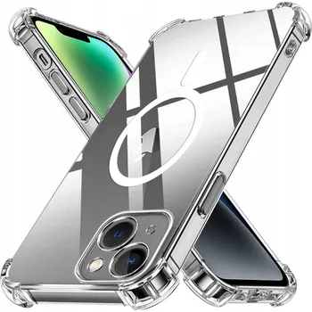 Pouzdro na mobilní telefon Techsuit – nárazuvzdorný průhledný silikonový MagSafe – iPhone 14 – průhledný