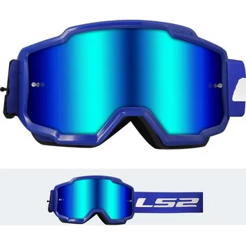 Motocyklové brýle LS2 CHARGER GOGGLE BLUE WITH IRIDIUM VISOR