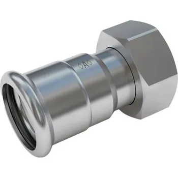 rozdělovač topení Conex CONNEX A PRESS INOX 316L půlšroubení, 22x3/4", s vnitřním závitem, lisovací, voda, nerez ocel