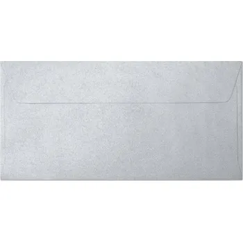 Obálka Ozdobné obálky Pearl - DL, 120 g/m2, perleťové, stříbrné, 1ks