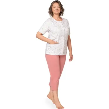 Dámské pyžamo Dámské pyžamo Maria 100% bavlna MARTEL, cappuccino 3xl i170_5907785557376