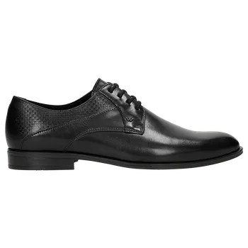 Pánské polobotky Černé Elegantní Polobotky Pánské Z Lícové Kůže Wojas 1028551 42