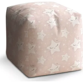 Taburet Sablio Taburet Cube Spící hvězdičky: 40x40x40 cm