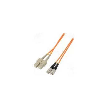Síťový kabel Světlovodný patch cord OM2 FC/UPC,SC/UPC 5m LSZH oranžová