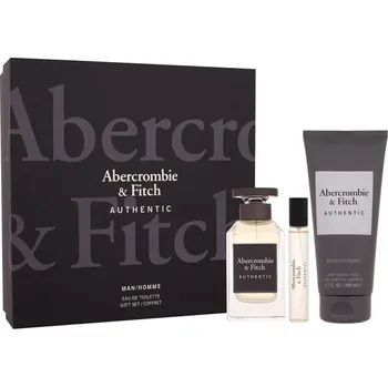Pánský parfém Abercrombie & Fitch Authentic Dárková sada EDT 100 ml, sprchový gel 200 ml a miniaturka EDT 15 ml