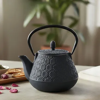 AROMELIO Litinová čajová konvice s filtrem TAKI, 1000 ml, černá