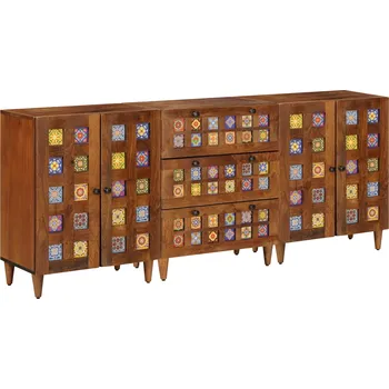 Organizace kuchyně zahrada-XL Servírovací skříň 3 pcs Vlašský ořech Masivní mangové dřevo 3310089