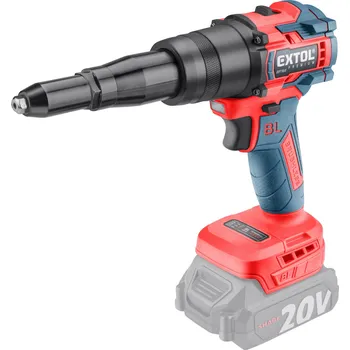 EXTOL PREMIUM pistole nýtovací aku SHARE20V, BRUSHLESS, bez baterie a nabíječky