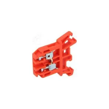 Svorka na lištu 0,5÷2,5mm2 póly 1 svorky 2 červená Šíř 5,2mm