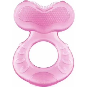 NUBY Kousátko silikonové se štětinkami růžové 0 m+