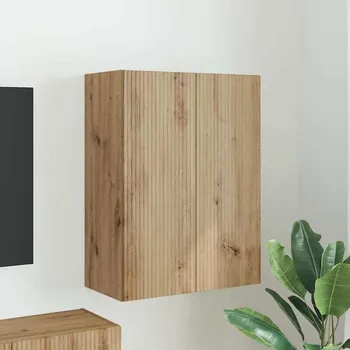 Televizní stolek TV wall cabinet Nástěnný Artisanový dub 59,5 x 31 x 80 cm