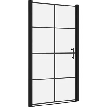 Sprchové dveře Sprchové dveře industriální černé 97-100 x 178 cm, sklo 5 mm