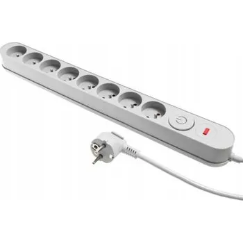 Přepěťová ochrana PRODLUŽOVACÍ PŘEPĚŤOVÁ LIŠTA 8 ZÁSUVEK 1,5M PLASTROL