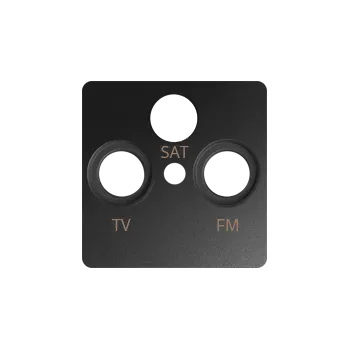 vypínač Kryt zásuvky anténní R+TV+SAT, Simon 82 82037-38, grafitová