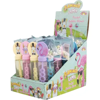 Bonbon Flamingo Lama Pocket Bubble Blower - bublifuk s cukrovinkou 5g