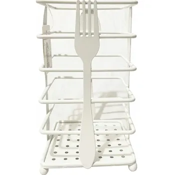 Odkapávač na nádobí ODKAPÁVAČ NA PŘÍBORY ORGANIZÉR SUŠÁK BÍLÝ