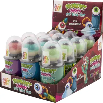 Bonbon Zoombeast candies eye ring pop - lízátko oko s kyselým práškem 25g