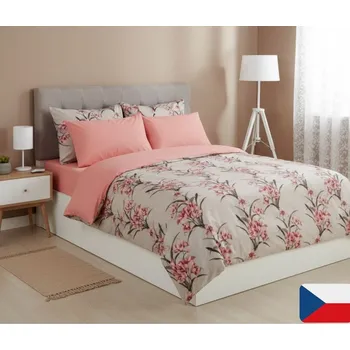 Povlečení Bavlněné povlečení Růžový květ Velikost: 70x90, 140x200 cm