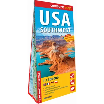 USA Południowo-Zachodnie (USA Southwest); laminowana mapa samochodowo-turystyczna 1:1 350 000 Kolektiv autorů