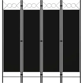 Paraván Paraván 4-dílný černý 160x180 cm, elegantní doplněk, soukromí v ložnici