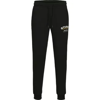 Oblečení a móda Velké pánské tepláky s manžetami Jack & Jones 12285628 černé (50R)