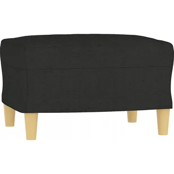 Taburet Podnožka černá 60 x 50 x 41 cm, látka, překližka, houbička