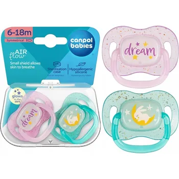 dudlíky Canpol babies symetrický silikonový Dudlík 6 měsíců +