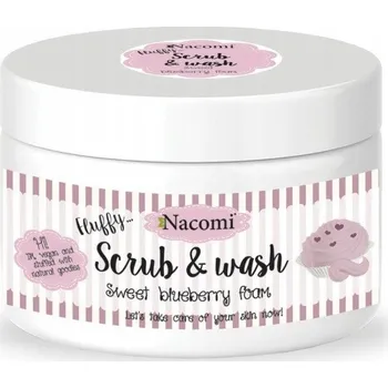 Tělový peeling Nacomi Scrub & Wash Pěnový tělový peeling Sweet Blueberry 180 ml