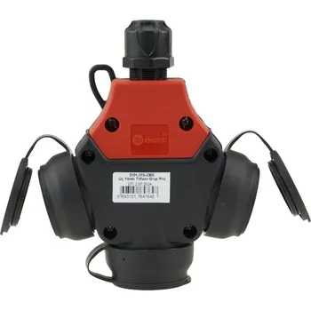 Elektrická zásuvka Trojitá zásuvka Tp Electric 3x16A 250V IP44 černá