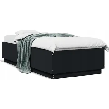 Postel Rám postele dřevěný černý, 203x102x40 cm