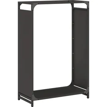 Stojan na palivové dřevo černý, 60 x 28 x 90 cm, ocel válcovaná za studena