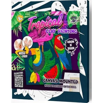 Obraz Dárek Pro KREATIVNÍ DÍTĚ 7 let VÝLEPKA Plastelínou Tropiky Super