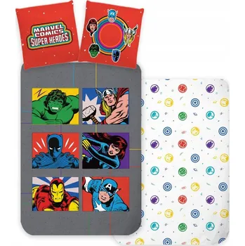 Povlečení Povlak na peřinu Avengers Symbols 140x200 cm, 70x90 cm