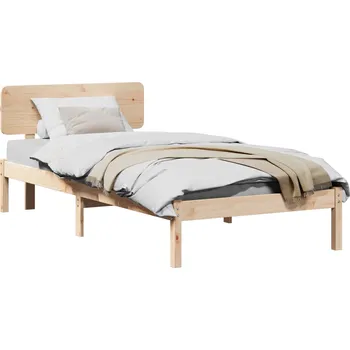 Postel vidaXL Rám postele s čelo Přírodní 80 x 200 cm Masivní borové dřevo [872125]