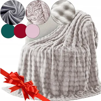 deka HRUBÁ TEPLÁ DEKA 130X170 DEKORATIVNÍ HLADKÁ PŘEHOZ NA POSTEL PLÉD VÁNOČNÍ