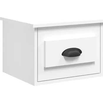 Noční stolek Bílá závěsná noční stolek 41,5 x 36 x 28 cm se zásuvkou