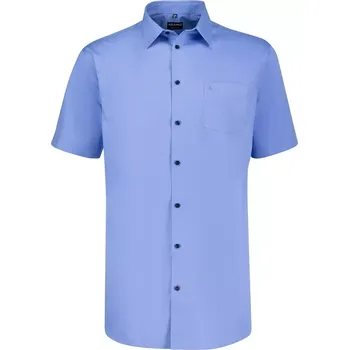 Pánská košile Pánská velká hladká košile s krátkým rukávem Adamo 179401-335 modrá (3XL)