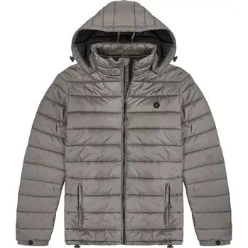 Velká pánská prošívaná bunda s kapucí Double Urban Outfitters MJK-2000 šedo-béžová (9XL)