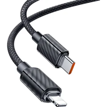 Mcdodo - datový kabel (CA-3660) - Type-C na Lightning, transparentní design, 36W, 1.2m - černý