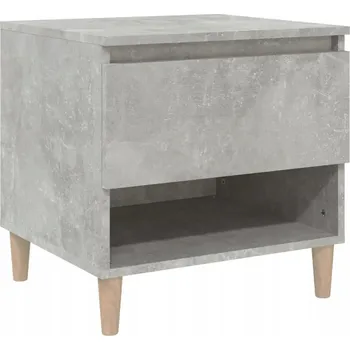 Noční stolek Noční stolek šedo-betonový 50 x 46 x 50 cm z eukalyptového dřeva