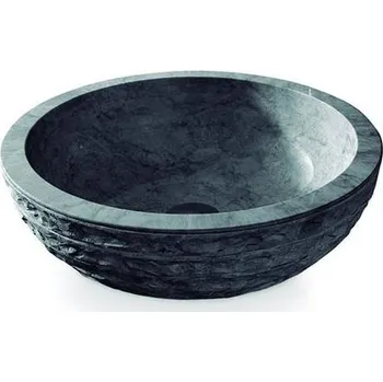 Umyvadlo Bathco 00317 - Umyvadlo na desku PUKET pr. 45 cm kámen/šedá