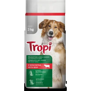 Krmivo pro psa Tropi krmivo suché krmivo pro psy 3kg s hovězím masem