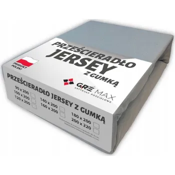 Prostěradlo Prostěradlo JERSEY s gumou 180x200 POLSKÉ (VYROBENO V ČR) SILNÉ / HRUBÉ 100% BAVLNA SVĚTLE ŠEDÁ