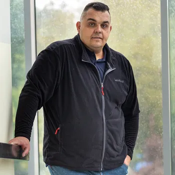 Pánská mikina Adamo pánská velká fleecová mikina169923-700 černá (4XL)