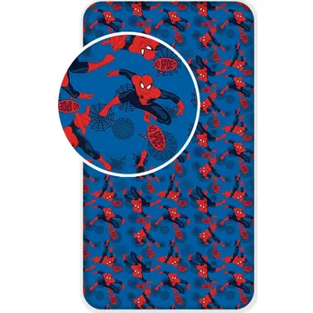 Prostěradlo Bavlněné Prostěradlo Spider-Man 90x200 s Intenzivními Barvami