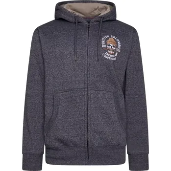 Pánská mikina Velká pánská mikina na zip s kapucí KAM 7086 tmavě šedá (7XL)